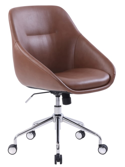Elle Decor Taissy Mid Back Chair Mocha Office Depot