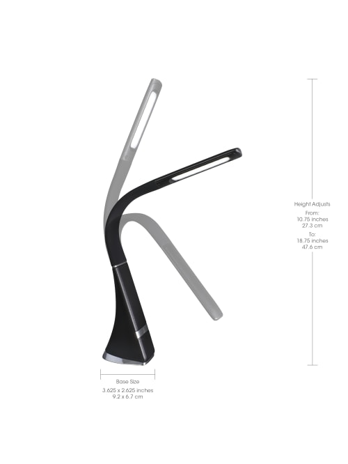 Ottlite Recharge Led Desk Lamp 18 34 H Black Office Depot