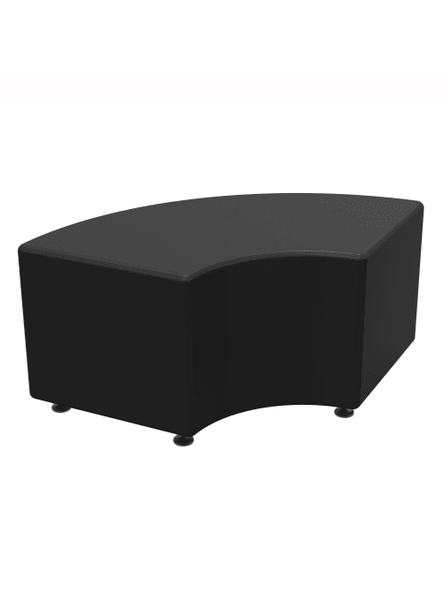 Marco Sonik Soft Seating Curved Bench Ebony Office Depot