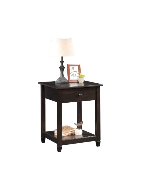 Sauder Edge Water Side Table Estate Black Office Depot
