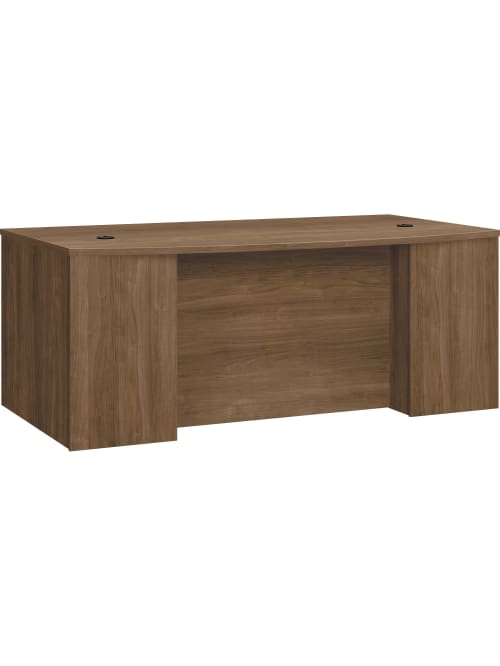 Hon Foundation Laminate Breakfront Desk Shell With Bowfront Pinnacle Office Depot