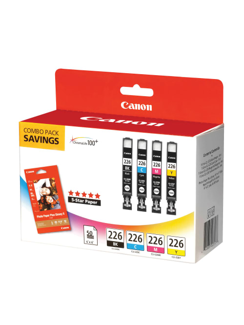 Canon Cli 226 Chromalife 100 Blackcolor Ink Tanks And 50 Sheets Of Paper 4546b007 Office Depot Irda ir and optional bluetooth printing. office depot