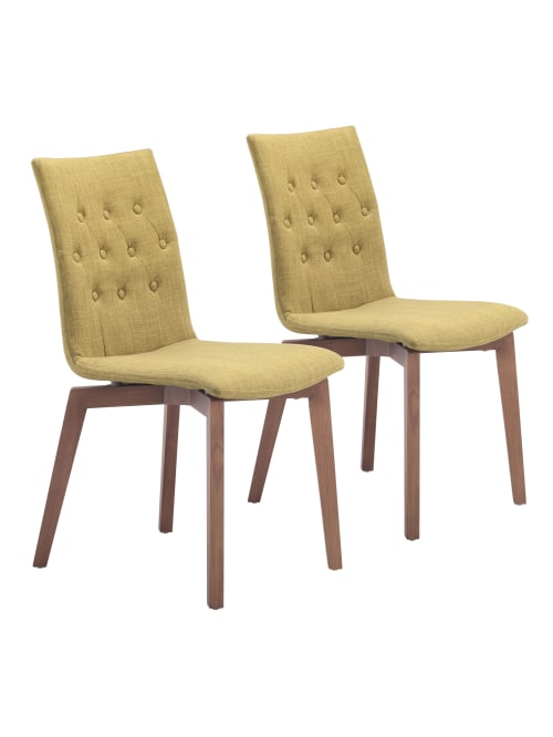 Zuo Orebro Dining Chairs Pea Green 2pk Office Depot