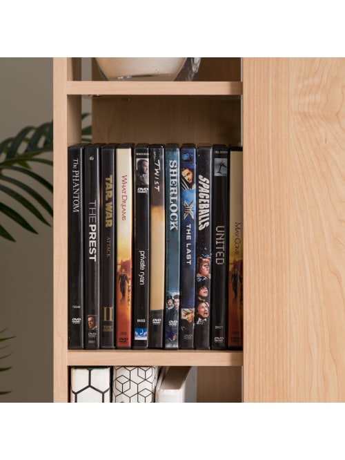 Iris 55 H 5 Tier Revolving Bookshelf Light Brown Office Depot