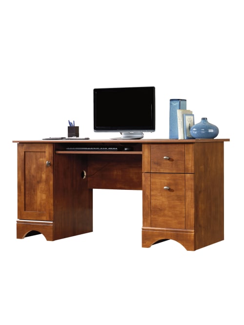 Sauder Select Double Pedestal Desk Maple Office Depot