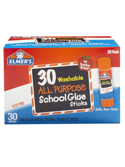 Yubbler Elmer's® Glue Stick Classroom Pack, AllPurpose Clear, Box Of 30