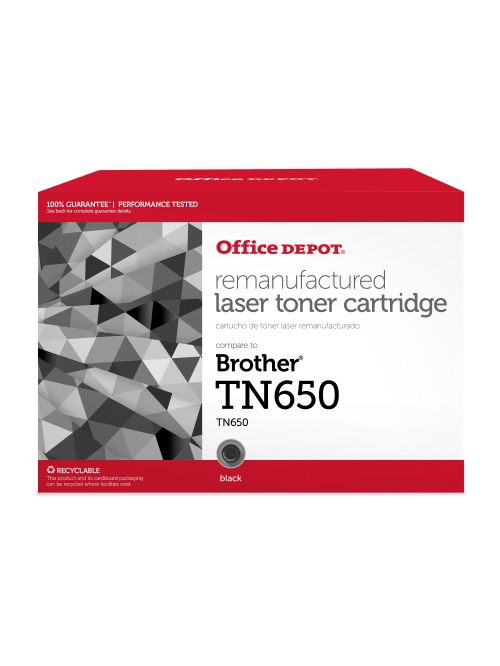 Office Depot Brand Odtn650 Remanufactured High Yield Black Toner Cartridge Replacement For Brother Tn 650 Office Depot