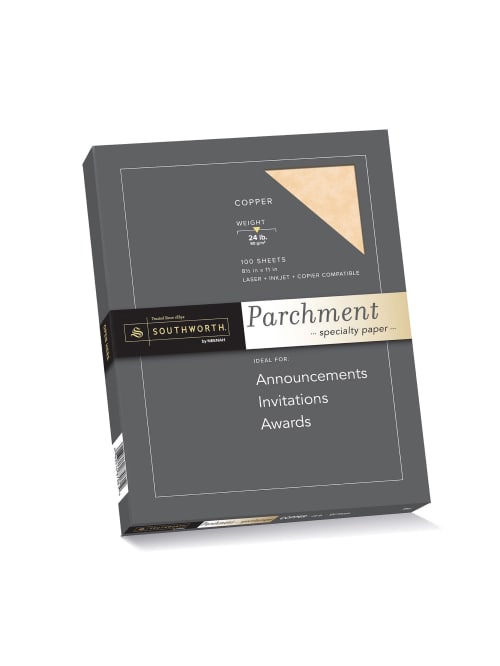 Southworth Parchment Specialty Paper 8 12 X 11 24 Lb Copper Pack Of 100 Office Depot