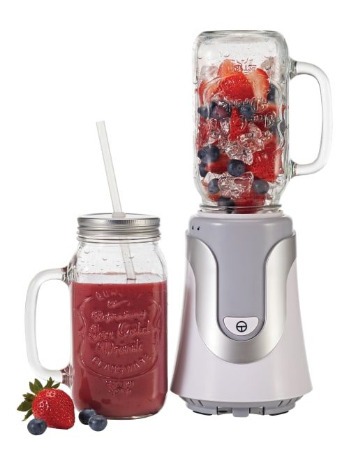 Ignite Single Speed Mason Jar Blender Silver Office Depot
