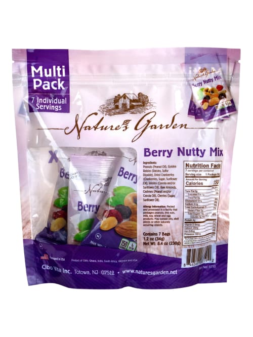 Natures Garden Berry Nutty Mix Multipack 7 Count 6 Pack Office Depot
