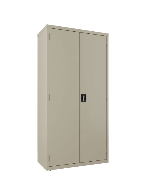 Lorell Wardrobe Storage Cabinet Putty Office Depot