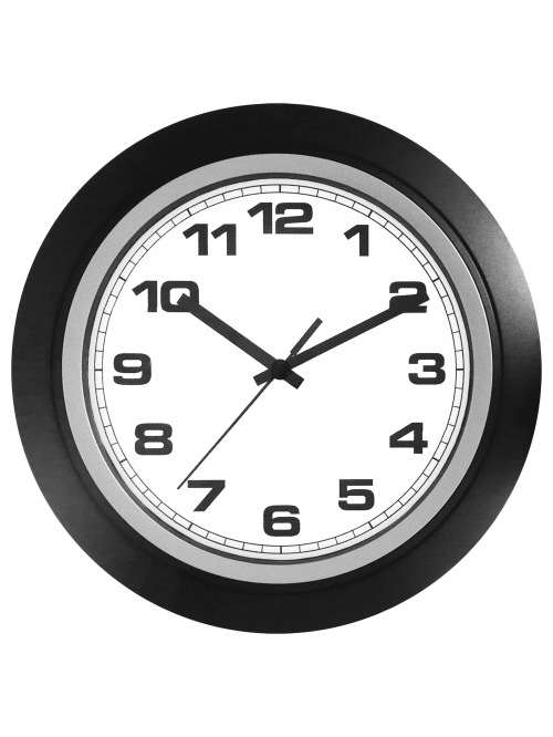 Realspace Round Quartz Analog Wall Clock 10 Black Office Depot