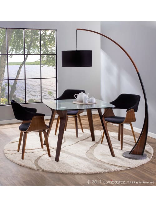 Lumisource Folia Mid Century Modern Dining Table Square