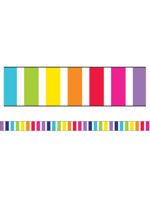 Schoolgirl Style Straight Bulletin Board Borders Twinkle Twinkle Youre A Star Vertical Rainbow Stripes 3 X 36 Preschool Grade 8 Pack Of 12 Borders Office Depot