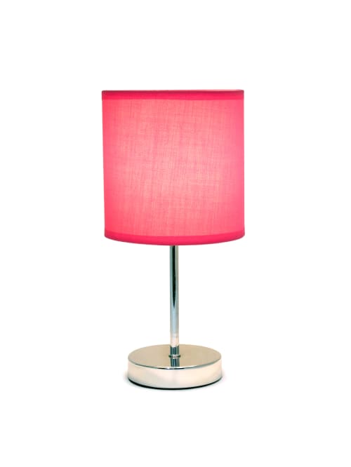 pink and red table lamps