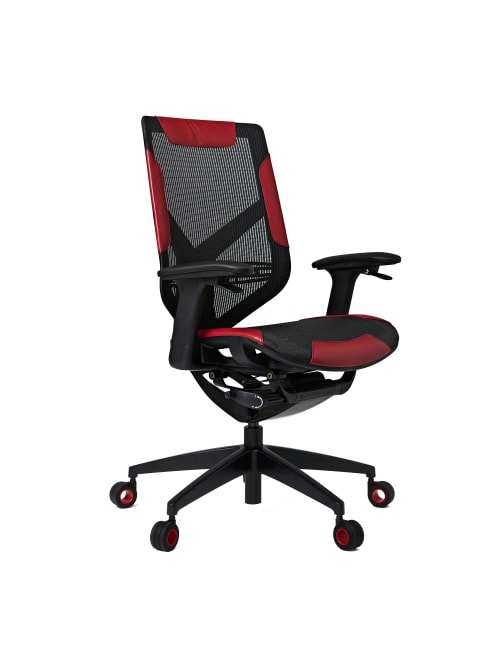 Vertagear Triigger 275 Bonded Leather Ergonomic Gaming Chair Blackred Office Depot