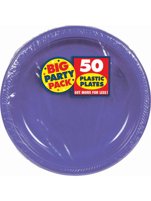 amscan Caribbean Blue Plastic Plates Party Tableware 10 Pk