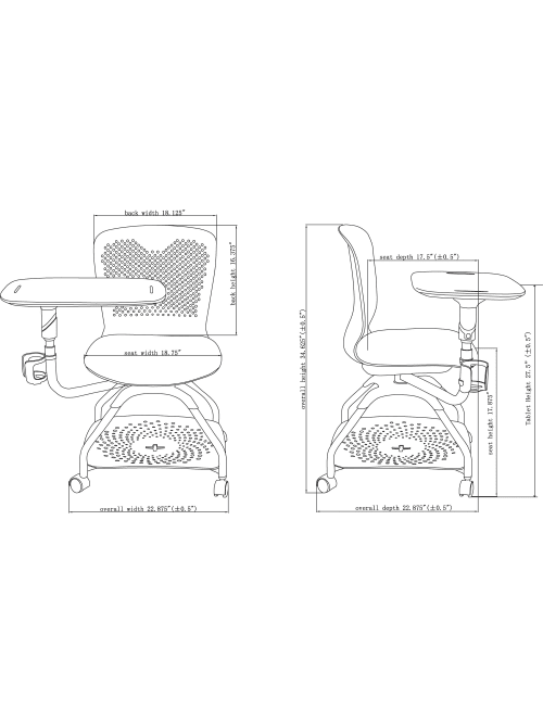 Lorell Mobile Student Training Chair Black Office Depot