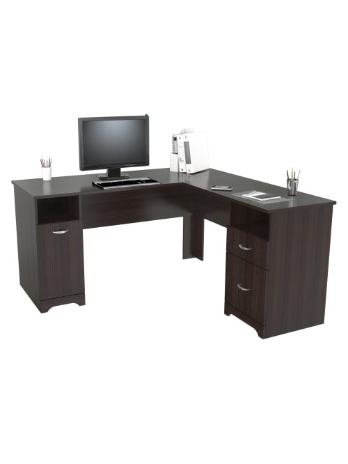 Inval 59 W L Shaped 2 Drawer Computer Desk Espresso Office Depot But, with so many options to choose from such as color.