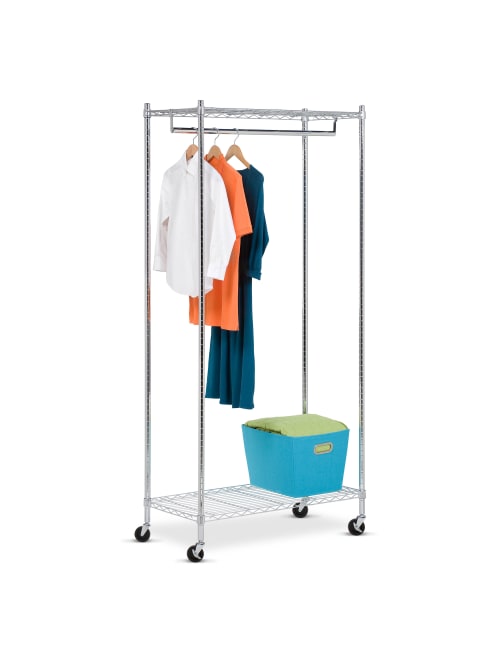 Honey Can Do Heavy Duty Rolling Garment Rack 73 14 H X 17 34 W X