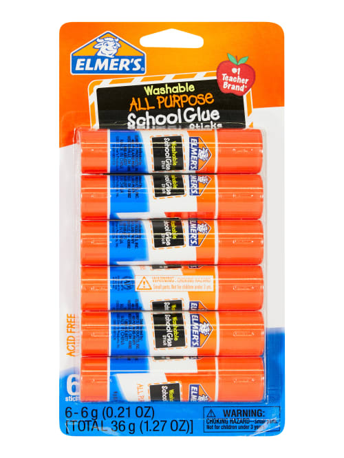Elmers All Purpose School Glue Sticks 1 27 Oz Pack Of 6 Office Depot
