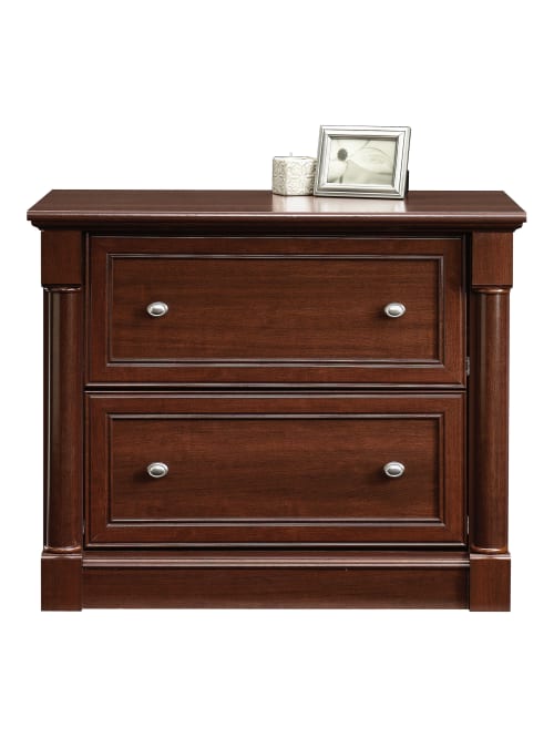Sauder 36 34 W Lateral 2 Drawer File Cabinet Select Cherry Office Depot