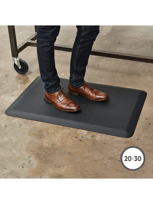 Deflecto Anti Fatigue Mat For All Floor Types 20 X 30 Black Office Depot