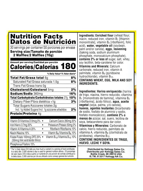 Calories in Eggo Waffles