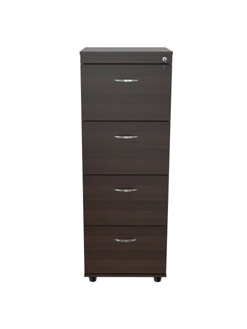 Inval 17 34 D Vertical 4 Drawer File Cabinet Espresso Wengue Office Depot