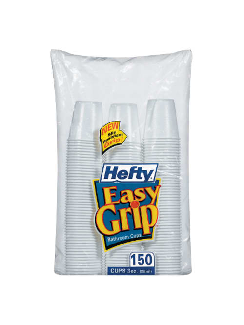 Yubbler - Hefty® Easy Grip Bathroom Water Cups, 3 Oz.