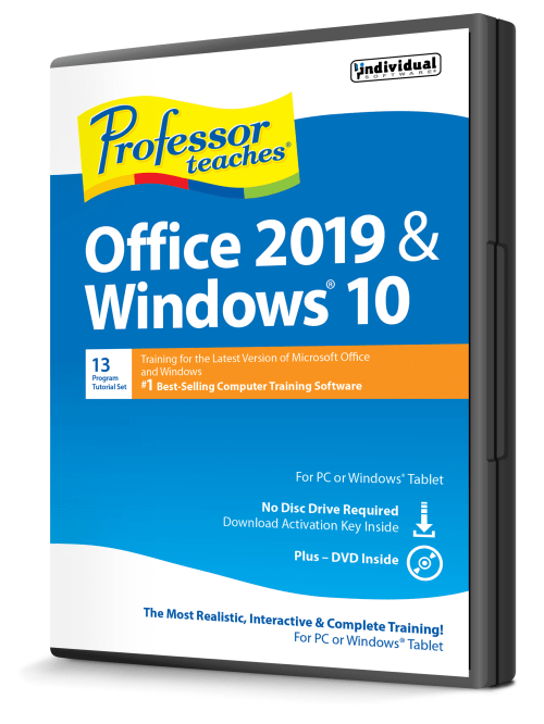 professor teaches office 2019 windows 10 disc item 7312774