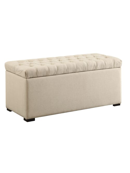 Office Star Ave Six Sahara Tufted Storage Bench Linen Office Depot