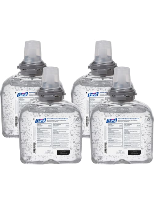 Purell Sanitizing Gel Refill 40 6 Fl Oz 1200 Ml Kill Germs Hand Skin Clear Dye Free Fragrance Free Durable 4 Carton Office Depot