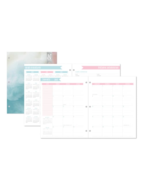 Office Depot Brand Monthly Planner 8 14 X 10 14 Cotton Candy January To December 2020 Office Depot