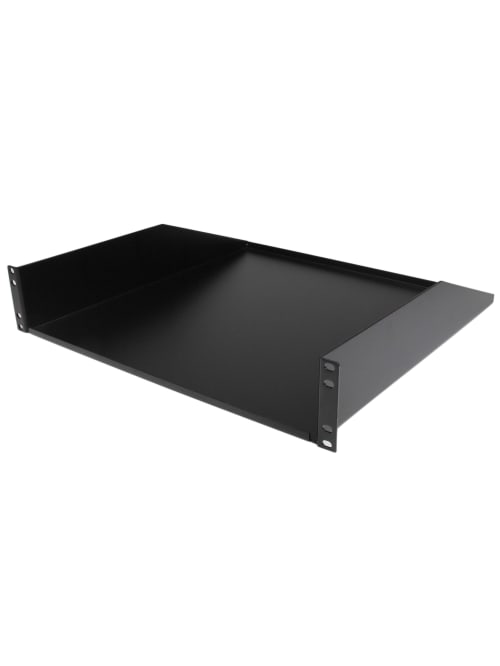 Startech Com 2u Rack Mount Cantilever Shelf Heavy Duty Fixed Server Rack Cabinet Shelf 125lbs 56kg For Server 2u Rack Height X 19 Rack Width X 18 Rack Depth Rack Mountable Black Spcc