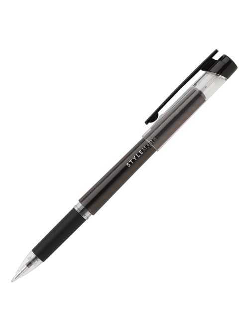Office Depot Gel Pens With Soft Grips Medium Point 0 7 Mm Black Barrels Black Ink Pack Of 12 Office Depot