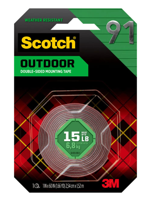 Scotch Permanent Heavy Duty Outdoor Mounting Tape Double Sided 1 X 60 Office Depot