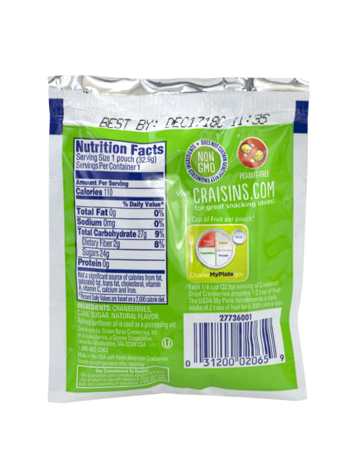 Ocean Spray Craisins Watermelon Flavored Dried Cranberries 1 16 Oz 200 Count Office Depot