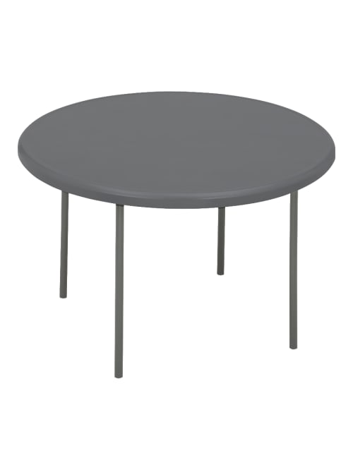 Iceberg Indestruct Table Too Round Folding Table 29 H X 48 D Charcoalgray Office Depot