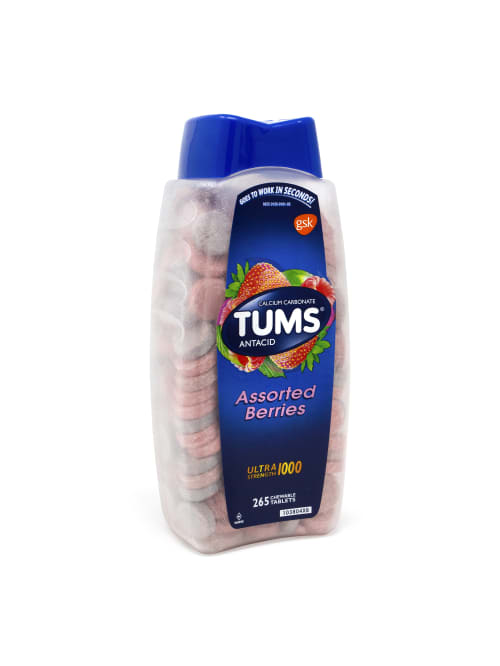 Tums Ultra Strength Chewable Antacid Tablets Assorted Berry
