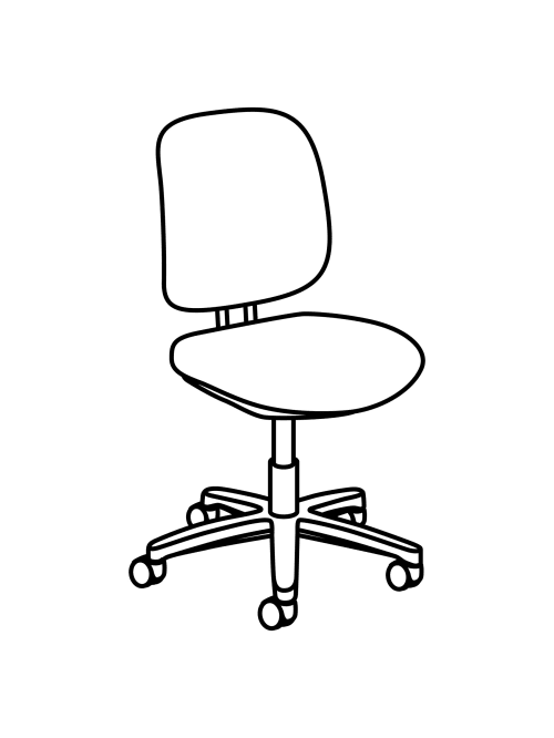 Hon Comfortask 5900 Series Armless Task Chair Black Office Depot