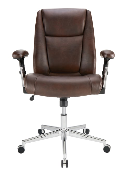Realspace Densey Mid Back Chair Brown Office Depot