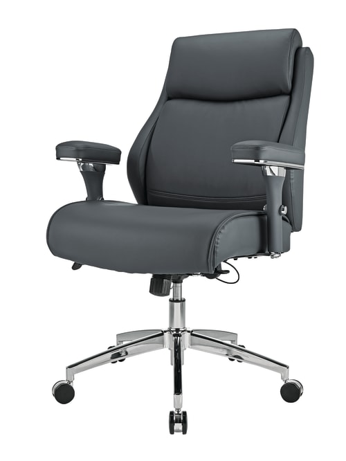 Realspace Keera Mid Back Chair Graychrome Office Depot