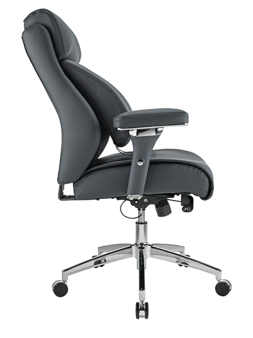 Realspace Keera Mid Back Chair Graychrome Office Depot