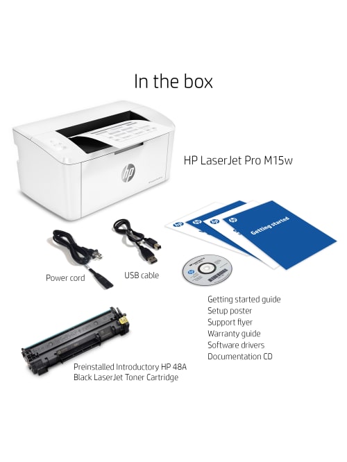 Hp Laserjet Pro M15w Wireless Monochrome Laser Printer W2g51a