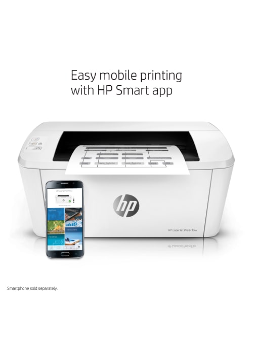 Hp Laserjet Pro M15w Wireless Monochrome Laser Printer W2g51a Office Depot