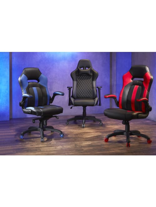 Yubbler Realspace DRG High Back Gaming Chair Black Gray