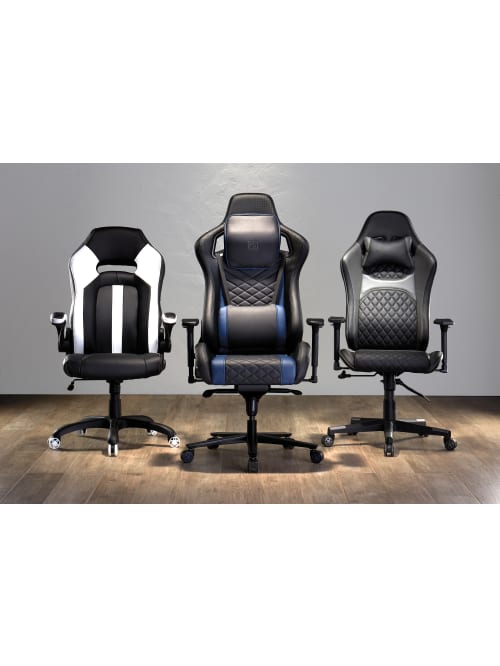 Yubbler Realspace DRG High Back Gaming Chair Black Gray