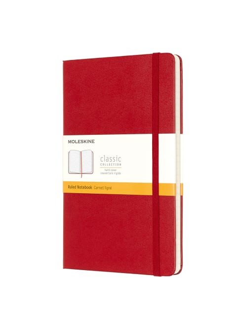 Moleskine Classic Hard Cover Notebook 5 X 8 14 Ruled 240 Pages 120 Sheets Red Office Depot