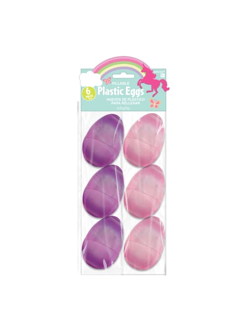 Amscan Large Plastic Easter Eggs 3 X 2 Unicorn 5 Eggs Per Bag Pack